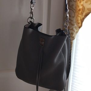 Rebecca Minkoff deerskin shoulder bag grey